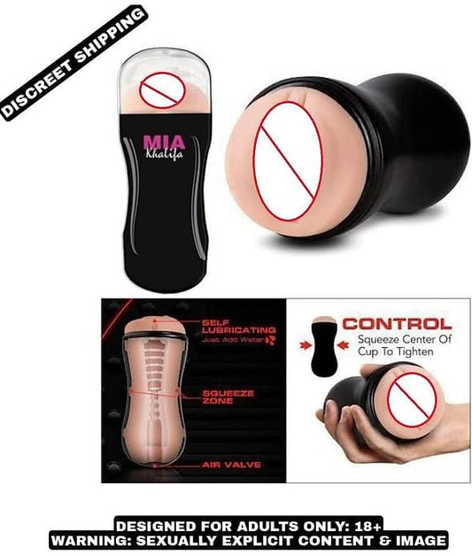 BEST IN SALE MIA CUP EASY TO WASH AND USE MIA KHALIFA MALE POCKET PUSSY MASTURBATOR CUP WITH FREE LUBE-U.S.A