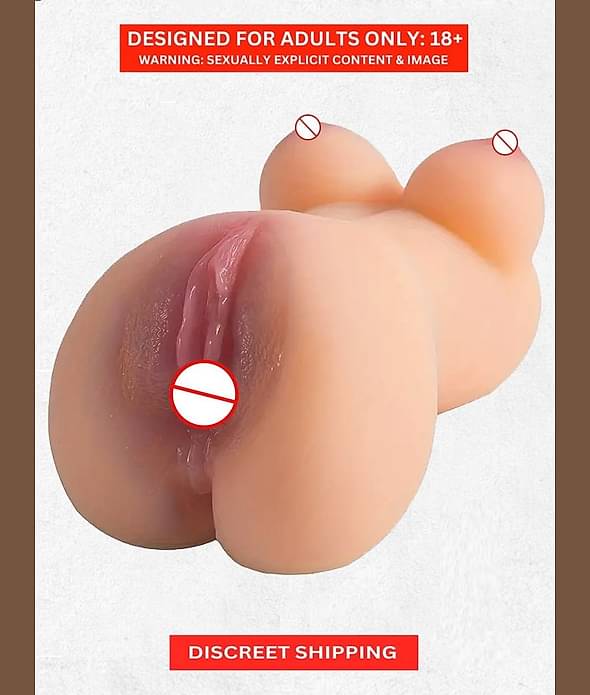 Passion Lady Midium Male Masturbator Sex Toy for Men Silicone Vagina Masturbation Pocket Pussy Sleeve Doll Flashlight for Men Orgasm with Free Lube - Bluemoon