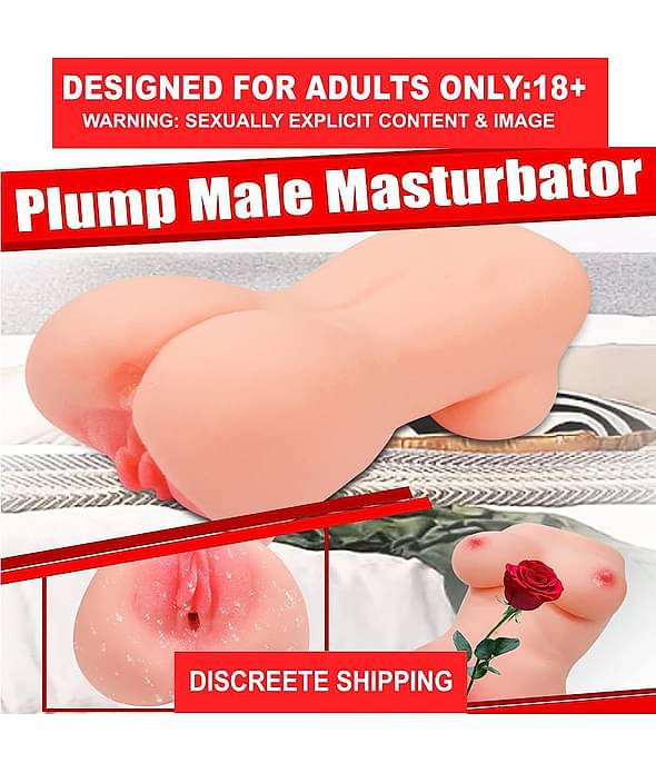 Passion Lady Midium Male Masturbator Sex Toy for Men Silicone Vagina Masturbation Pocket Pussy Sleeve Doll Flashlight for Men Orgasm with Free Lube - Bluemoon