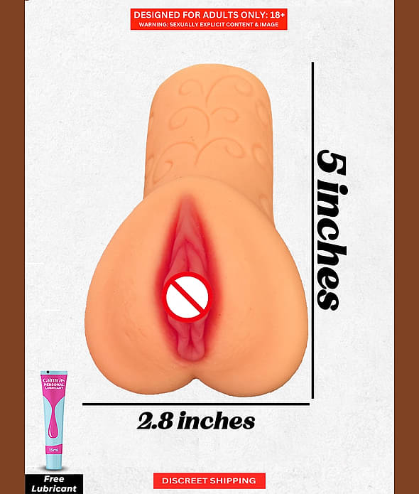 Life Like Real Vagina Pocket Pussy Adult Sex Toy Handjob Masturbator For Men | Skin Safe Silicone Material Indian Girl Masturbator Sex Toy For Men with Free Lube by Naughty Nights