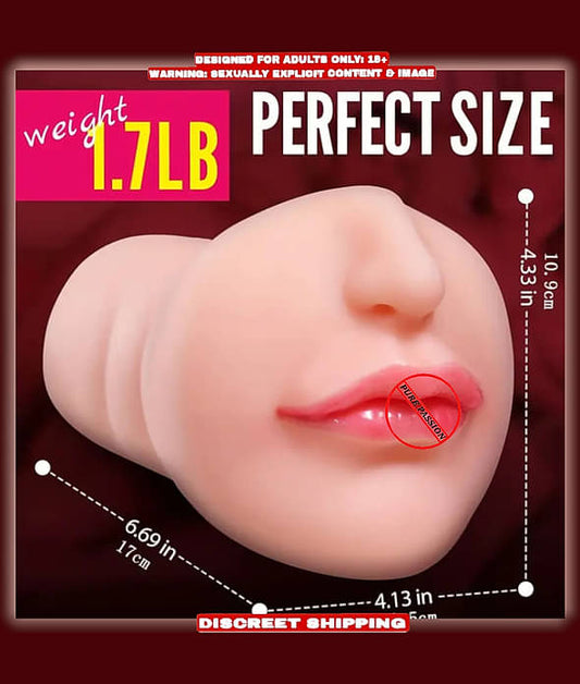 REALISTIC TEXTURE Hand-held Pocket Pussy Male Masturbator silicon sexy mouth toy half body sexy toys